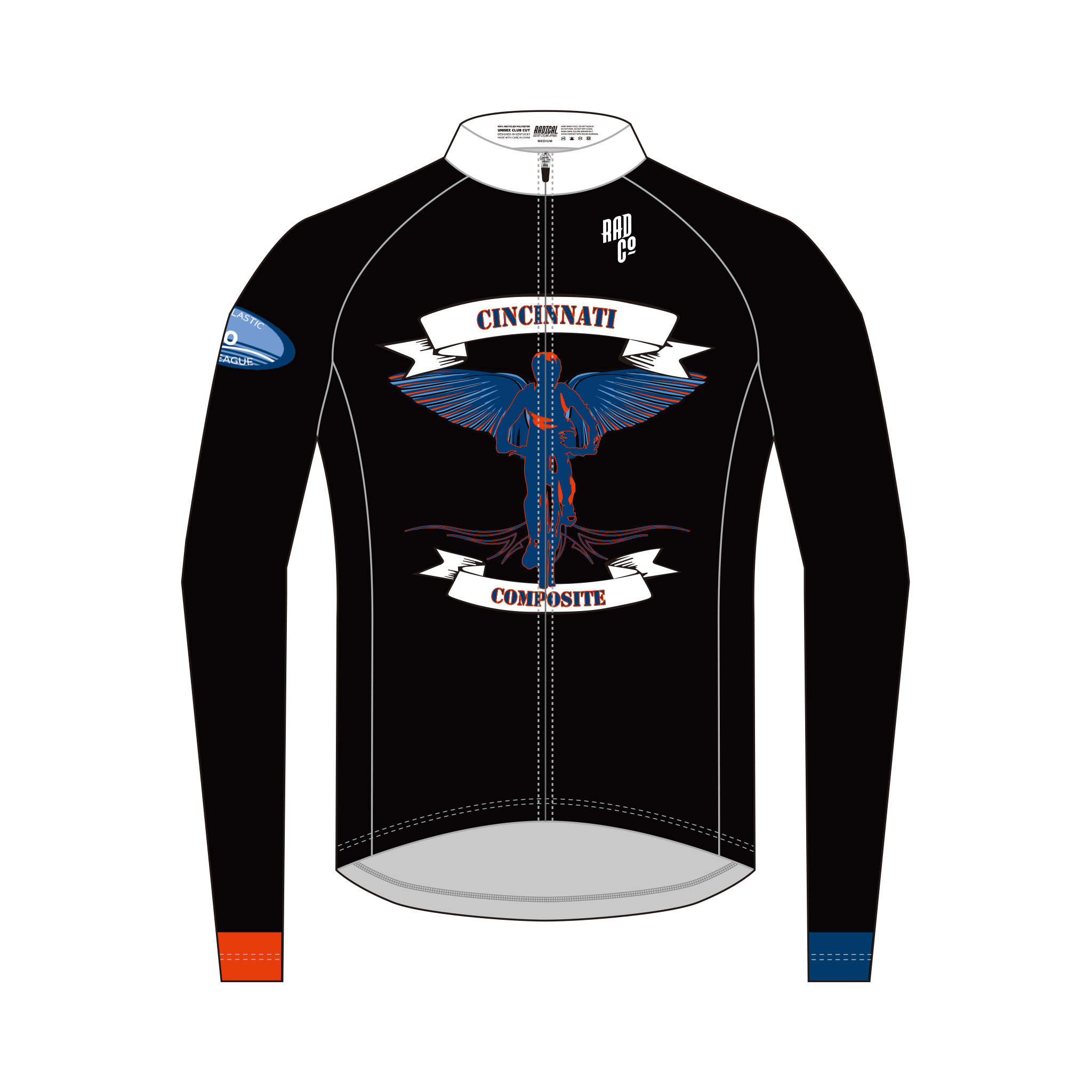 Cincinnati Composite - Core Long Sleeve Zip Jersey